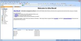 Ultra Recall main screen