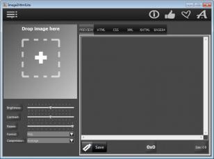 Image2Html Lite main screen