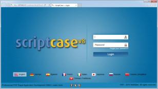 Scriptcase main screen