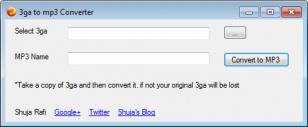 3ga to mp3 Converter main screen