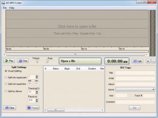 AD MP3 Cutter main screen