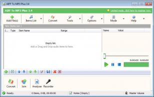 AIFF To MP3 Plus main screen
