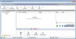 CDA Converter Plus main screen