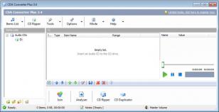 CDA Converter Plus main screen