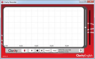 Clarity Recorder main screen