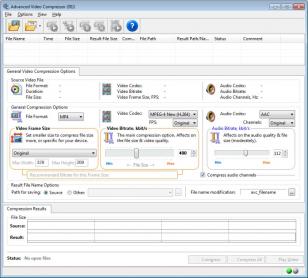 Advanced Video Compressor main screen