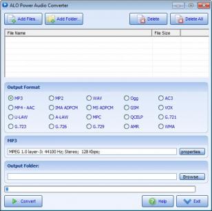 ALO Power Audio Converter main screen