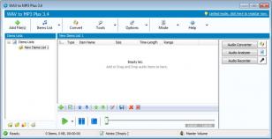WAV to MP3 Plus main screen