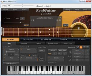 MusicLab RealGuitar main screen