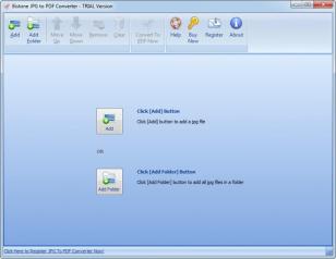 Bistone JPG to PDF Converter main screen