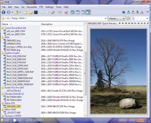 Canon RAW Codec main screen