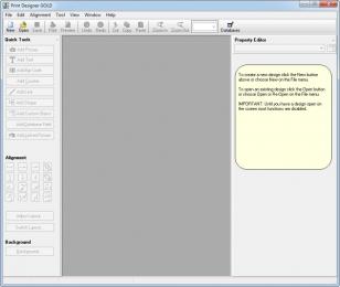 Print Designer GOLD main screen