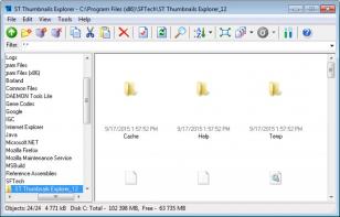 ST Thumbnails Explorer main screen