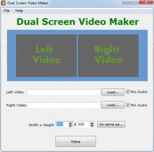 Dual Screen Video Maker main screen