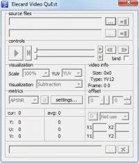 Elecard Video Quality Estimator main screen