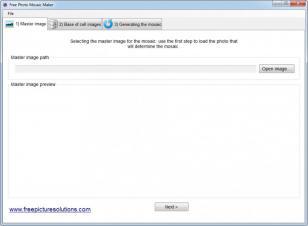 Free Photo Mosaic Maker main screen