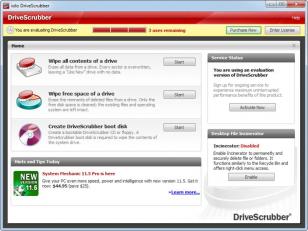 DriveScrubber main screen