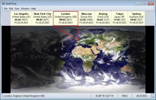 EarthTime main screen