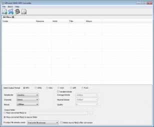 Efficient WMA MP3 Converter main screen