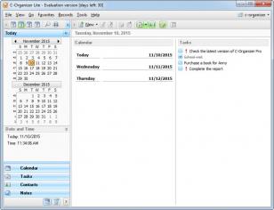 C-Organizer Lite main screen