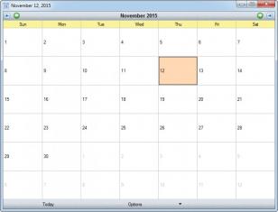 FRSCalendar main screen