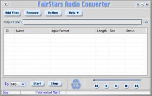 FairStars Audio Converter main screen