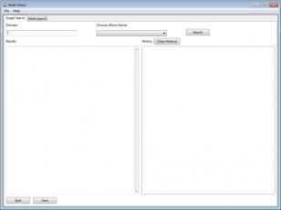 Multi Whois Client main screen