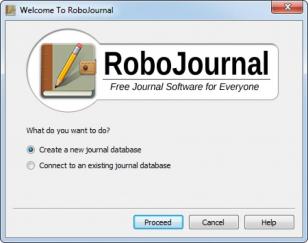 RoboJournal main screen