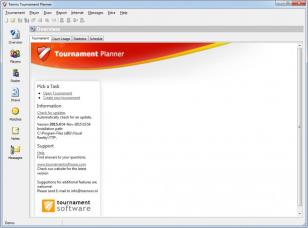 Tennis Tournament Planner main screen