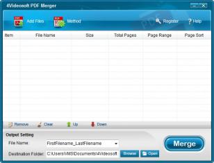 4Videosoft PDF Merger main screen