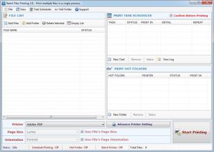 Batch File Printing main screen