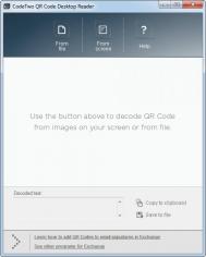 CodeTwo QR Codes Desktop Reader main screen