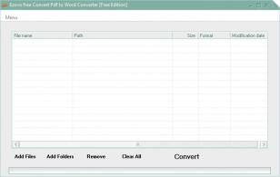 Ezovo free Convert Pdf to Word Converter main screen