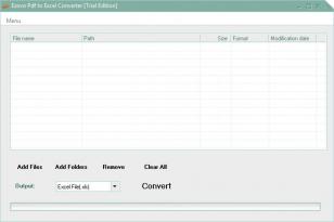 Ezovo Pdf to Excel Converter main screen