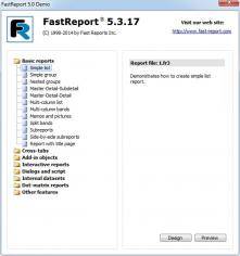 Fast Report main screen