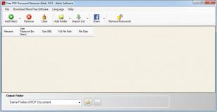 Free PDF Password Remover main screen