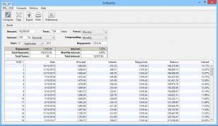 Loan Calc main screen