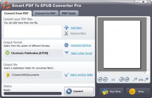 Smart PDF To EPUB Converter Pro main screen