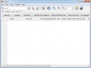 tlCorpus main screen
