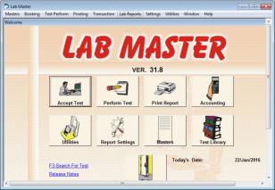 LAB MASTER main screen