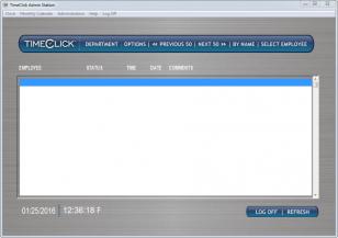 TimeClick main screen