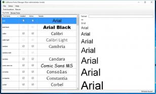California Font Manager main screen