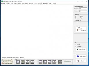 Demo DXF LASER CUTTING FONTS main screen