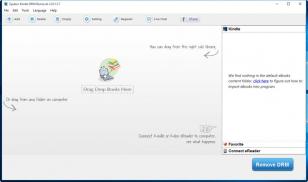 Epubor Kindle DRM Removal main screen