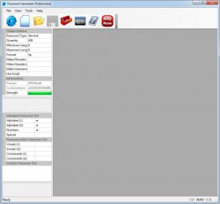 Password Generator Professional main screen