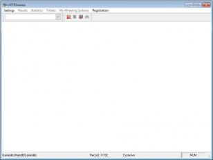 LOTTOmania main screen