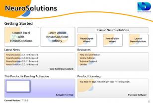 Neuro Solutions main screen