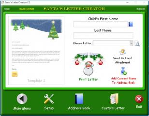 Santa's Letter Creator main screen