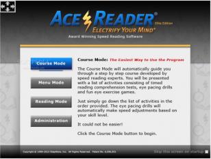 AceReader Elite main screen