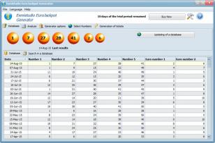 EuroJackpot Generator main screen